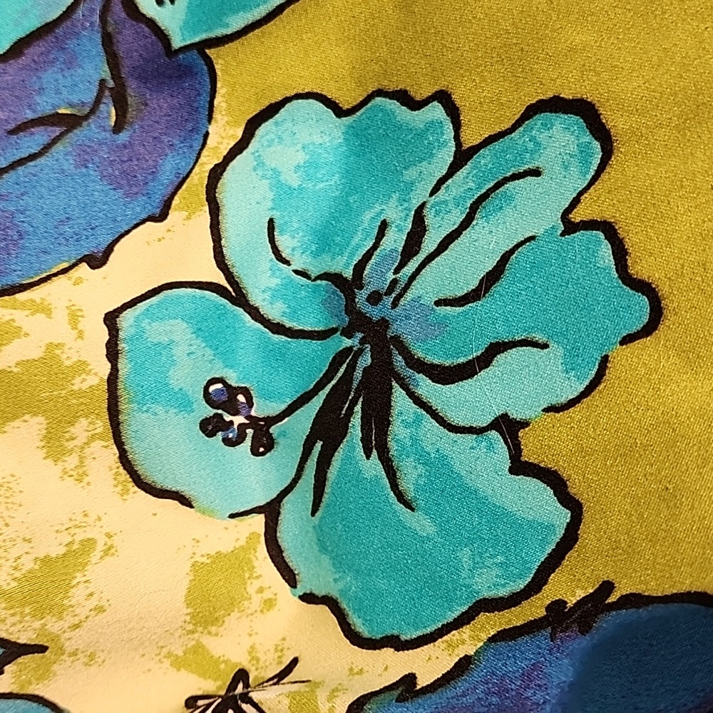 🎉 Host pick🎉 Ombre  halter style  dress 95% cotton sz 6 floral vacation  ready - Picture 4 of 13